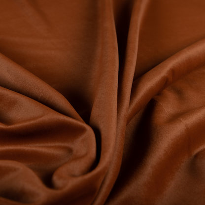 Chile Soft Smooth Plain Velvet Orange Colour Upholstery Fabric CTR-1847 - Handmade Cushions