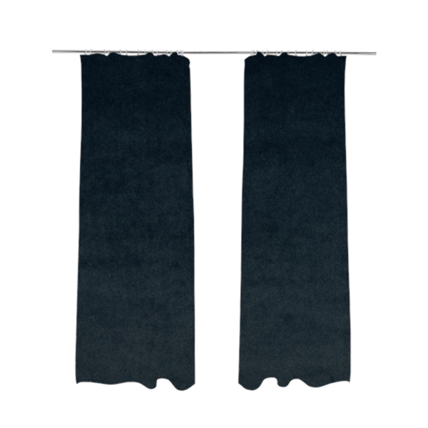 Chile Soft Smooth Plain Velvet Navy Blue Colour Upholstery Fabric CTR-1848 - Made To Measure Curtains