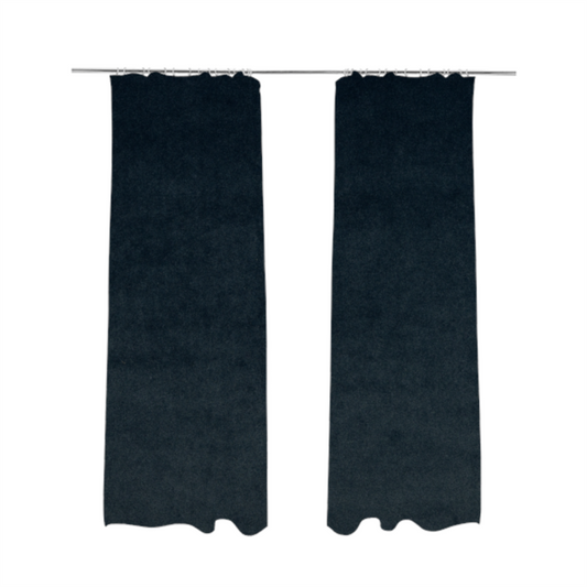 Chile Soft Smooth Plain Velvet Navy Blue Colour Upholstery Fabric CTR-1848 - Made To Measure Curtains