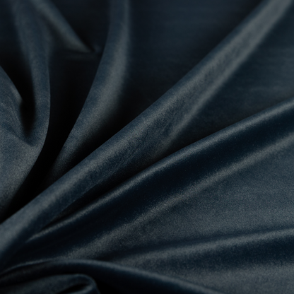 Chile Soft Smooth Plain Velvet Navy Blue Colour Upholstery Fabric CTR-1848 - Made To Measure Curtains