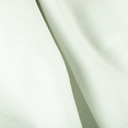 Goa Plain Chenille Soft Textured White Colour Upholstery Fabric CTR-1864
