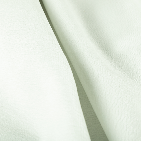 Goa Plain Chenille Soft Textured White Colour Upholstery Fabric CTR-1864 - Made To Measure Curtains