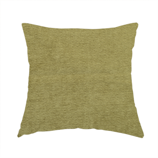 Goa Plain Chenille Soft Textured Green Colour Upholstery Fabric CTR-1866 - Handmade Cushions