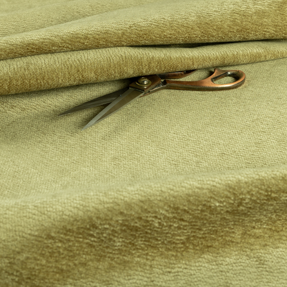 Goa Plain Chenille Soft Textured Green Colour Upholstery Fabric CTR-1866 - Roman Blinds