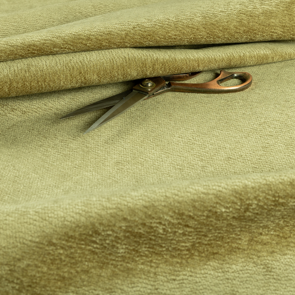 Goa Plain Chenille Soft Textured Green Colour Upholstery Fabric CTR-1866 - Made To Measure Curtains