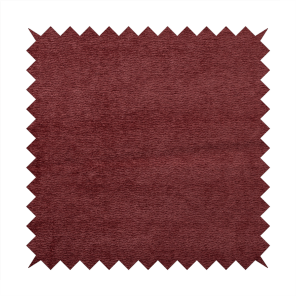 Goa Plain Chenille Soft Textured Red Colour Upholstery Fabric CTR-1867