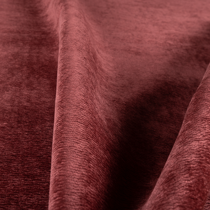 Goa Plain Chenille Soft Textured Red Colour Upholstery Fabric CTR-1867 - Made To Measure Curtains