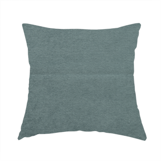 Goa Plain Chenille Soft Textured Light Blue Colour Upholstery Fabric CTR-1868 - Handmade Cushions