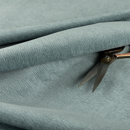 Goa Plain Chenille Soft Textured Light Blue Colour Upholstery Fabric CTR-1868 - Made To Measure Curtains