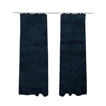 Goa Plain Chenille Soft Textured Navy Blue Colour Upholstery Fabric CTR-1870 - Made To Measure Curtains