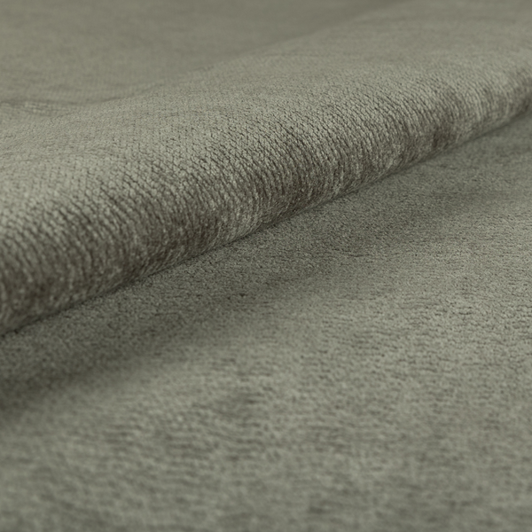 Goa Plain Chenille Soft Textured Silver Cloud Colour Upholstery Fabric CTR-1871 - Made To Measure Curtains