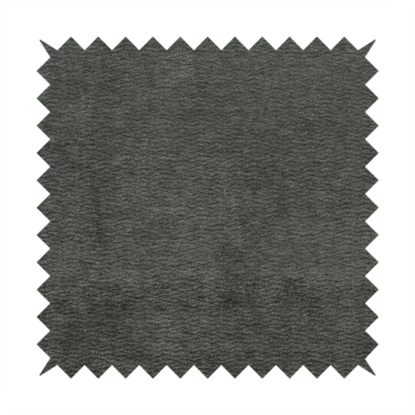 Goa Plain Chenille Soft Textured Grey Colour Upholstery Fabric CTR-1872 - Handmade Cushions