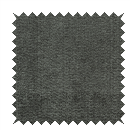 Goa Plain Chenille Soft Textured Grey Colour Upholstery Fabric CTR-1872