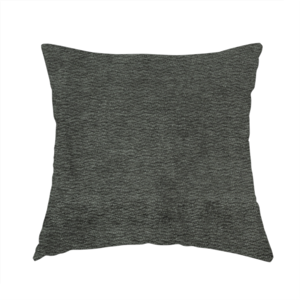 Goa Plain Chenille Soft Textured Grey Colour Upholstery Fabric CTR-1872 - Handmade Cushions