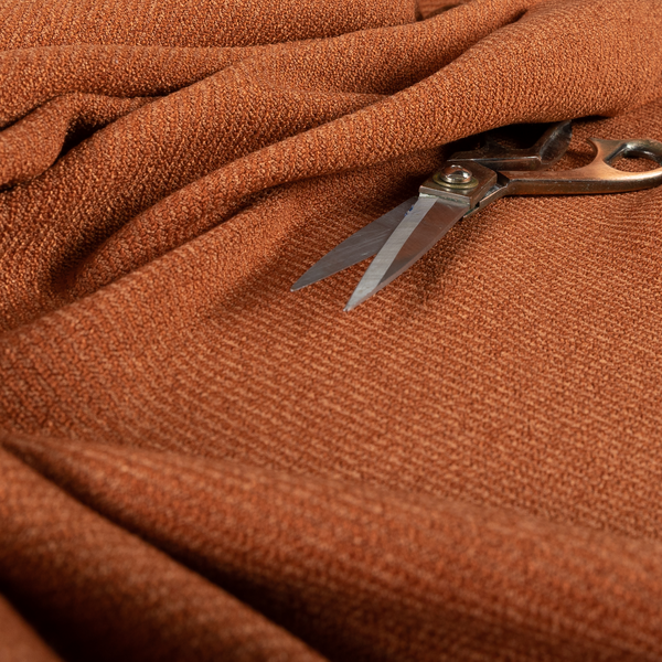 Cyprus Plain Textured Weave Orange Colour Upholstery Fabric CTR-1876 - Roman Blinds