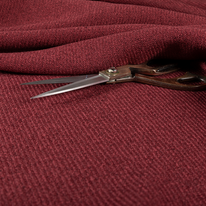 Cyprus Plain Textured Weave Red Colour Upholstery Fabric CTR-1877 - Made To Measure Curtains