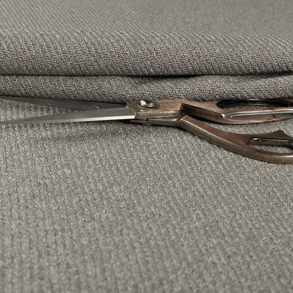 Cyprus Plain Textured Weave Grey Colour Upholstery Fabric CTR-1880 - Made To Measure Curtains