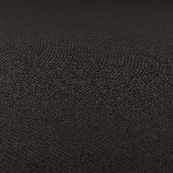 Cyprus Plain Textured Weave Black Colour Upholstery Fabric CTR-1883