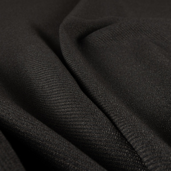 Cyprus Plain Textured Weave Black Colour Upholstery Fabric CTR-1883 - Handmade Cushions