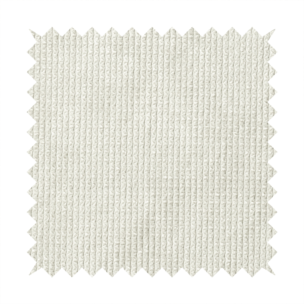 Oslo Plain Textured Corduroy White Colour Upholstery Fabric CTR-1884 - Made To Measure Curtains