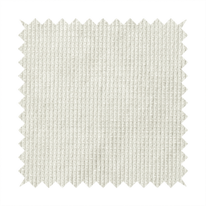 Oslo Plain Textured Corduroy White Colour Upholstery Fabric CTR-1884 - Made To Measure Curtains