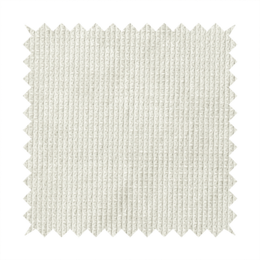 Oslo Plain Textured Corduroy White Colour Upholstery Fabric CTR-1884