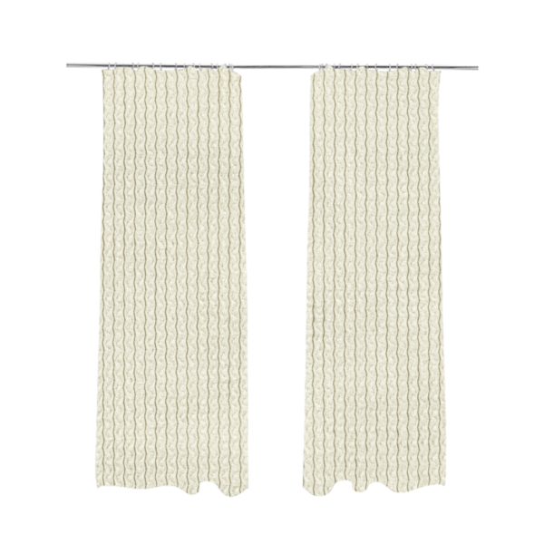 Oslo Plain Textured Corduroy Cream Colour Upholstery Fabric CTR-1885 - Made To Measure Curtains