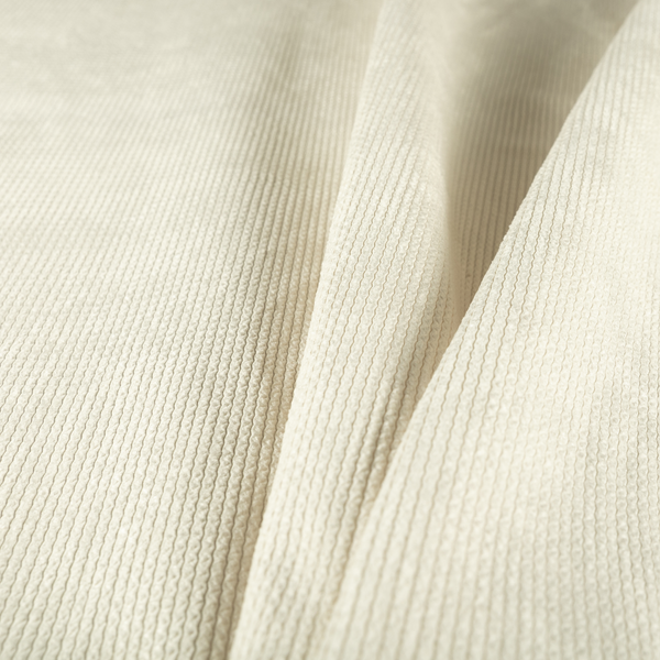 Oslo Plain Textured Corduroy Cream Colour Upholstery Fabric CTR-1885 - Made To Measure Curtains