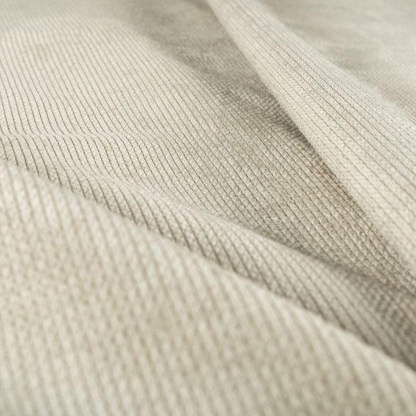 Oslo Plain Textured Corduroy Beige Colour Upholstery Fabric CTR-1886 - Made To Measure Curtains