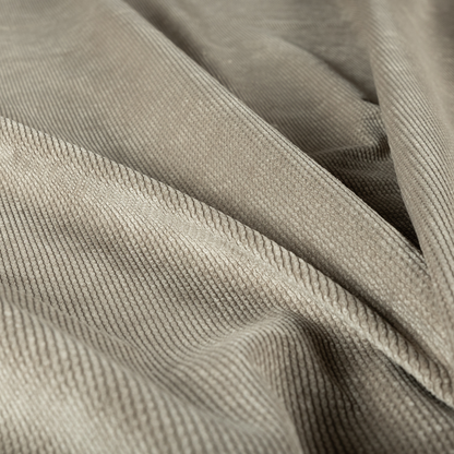 Oslo Plain Textured Corduroy Mink Brown Colour Upholstery Fabric CTR-1887 - Made To Measure Curtains