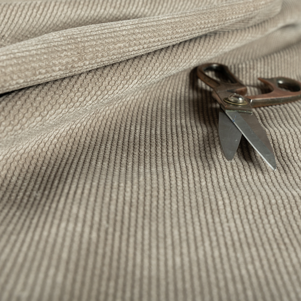 Oslo Plain Textured Corduroy Mink Brown Colour Upholstery Fabric CTR-1887 - Made To Measure Curtains