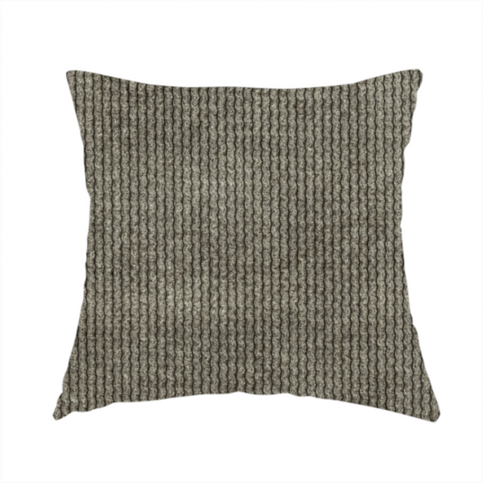 Oslo Plain Textured Corduroy Brown Colour Upholstery Fabric CTR-1888 - Handmade Cushions