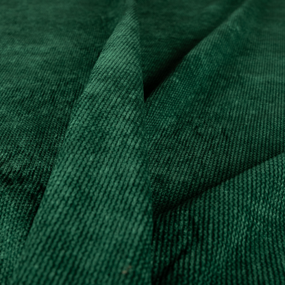 Oslo Plain Textured Corduroy Green Colour Upholstery Fabric CTR-1890 - Made To Measure Curtains