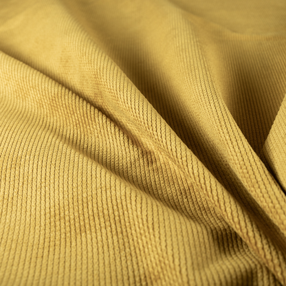 Oslo Plain Textured Corduroy Yellow Colour Upholstery Fabric CTR-1891