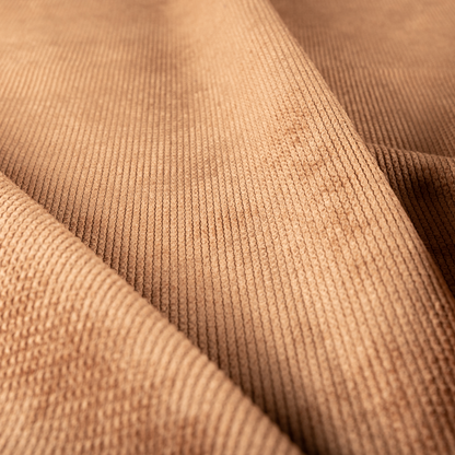 Oslo Plain Textured Corduroy Orange Colour Upholstery Fabric CTR-1892 - Made To Measure Curtains