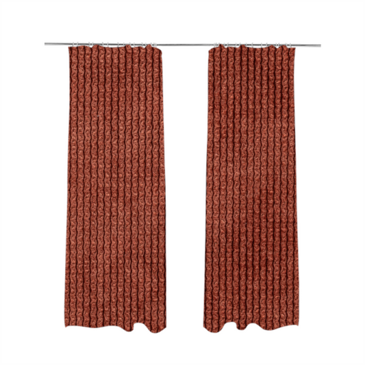 Oslo Plain Textured Corduroy Red Colour Upholstery Fabric CTR-1893 - Made To Measure Curtains