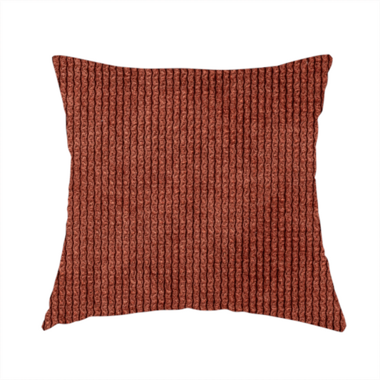 Oslo Plain Textured Corduroy Red Colour Upholstery Fabric CTR-1893 - Handmade Cushions