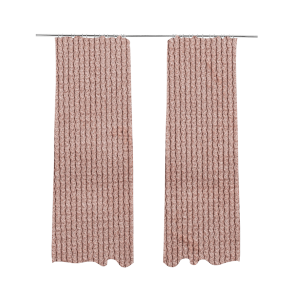 Oslo Plain Textured Corduroy Pink Colour Upholstery Fabric CTR-1894 - Made To Measure Curtains