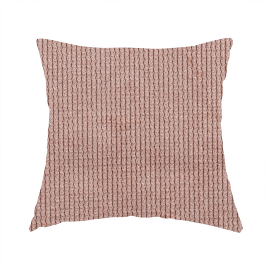 Oslo Plain Textured Corduroy Pink Colour Upholstery Fabric CTR-1894 - Handmade Cushions