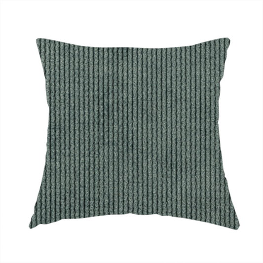 Oslo Plain Textured Corduroy Ocean Blue Colour Upholstery Fabric CTR-1895 - Handmade Cushions