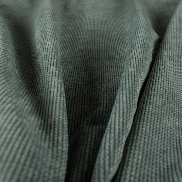 Oslo Plain Textured Corduroy Ocean Blue Colour Upholstery Fabric CTR-1895 - Roman Blinds