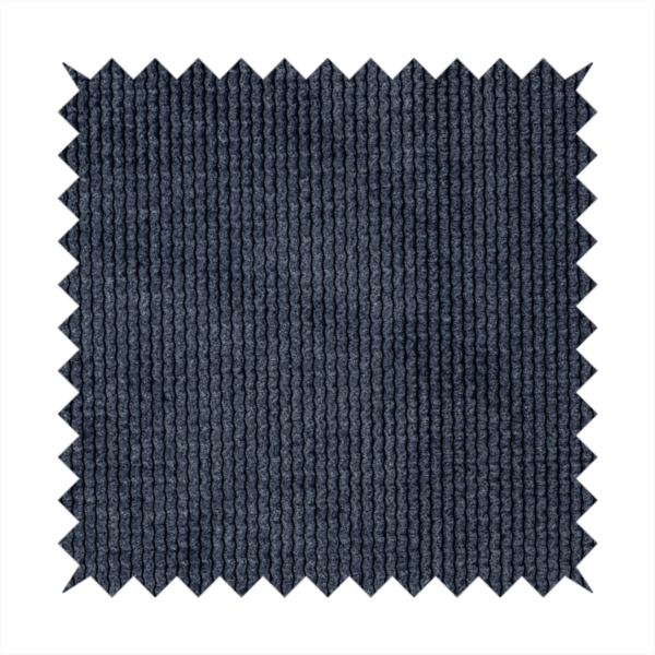 Oslo Plain Textured Corduroy Denim Blue Colour Upholstery Fabric CTR-1896 - Made To Measure Curtains