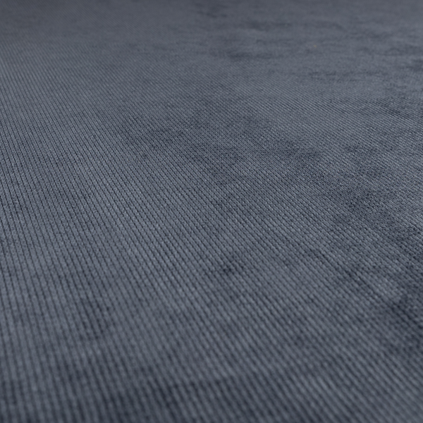 Oslo Plain Textured Corduroy Denim Blue Colour Upholstery Fabric CTR-1896 - Handmade Cushions