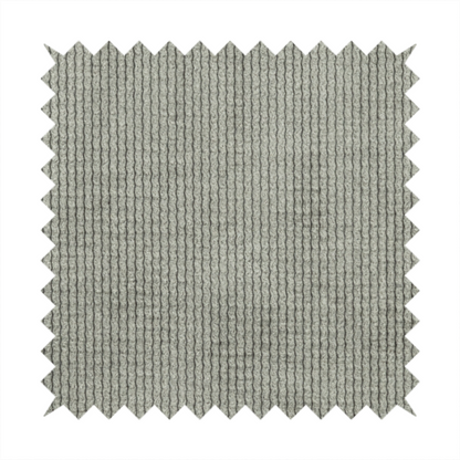 Oslo Plain Textured Corduroy Silver Colour Upholstery Fabric CTR-1898