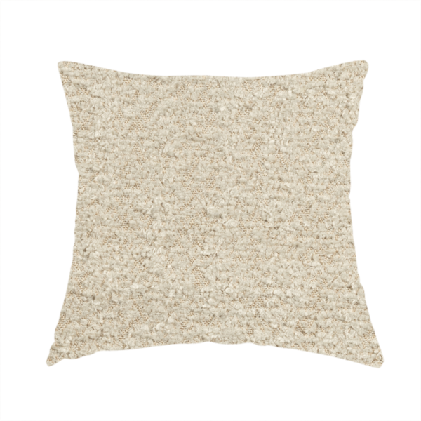 Hoover Boucle Recycled PET Material Cream Colour Upholstery Fabric CTR-1903 - Handmade Cushions