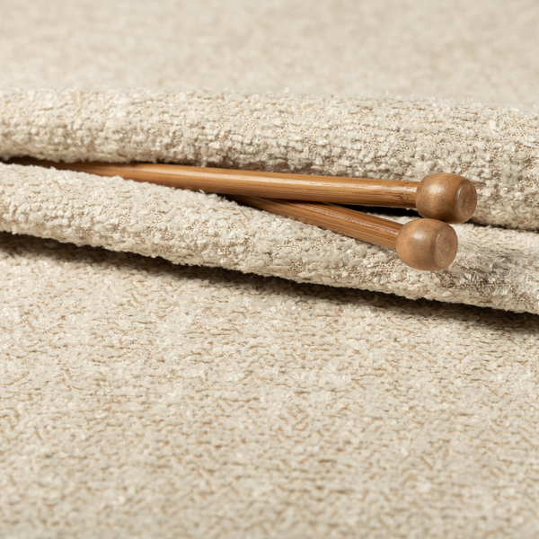 Hoover Boucle Recycled PET Material Cream Colour Upholstery Fabric CTR-1903