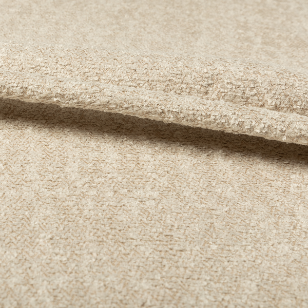 Hoover Boucle Recycled PET Material Cream Colour Upholstery Fabric CTR-1903 - Roman Blinds