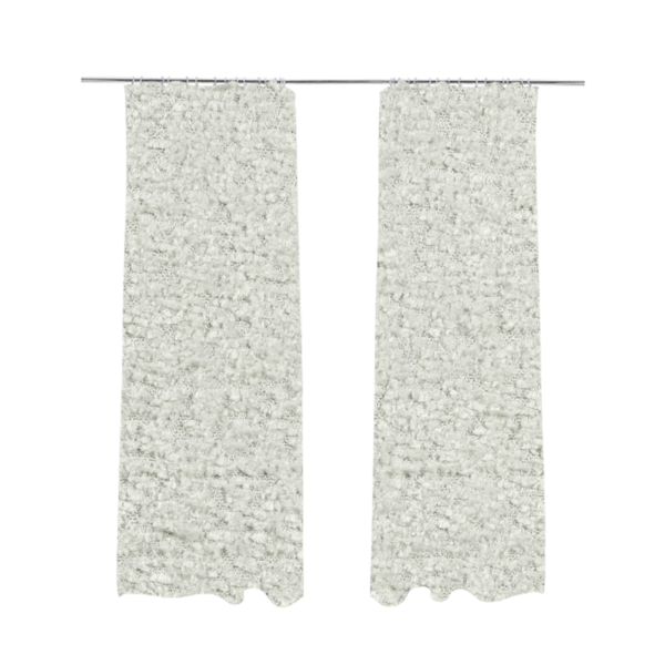 Hoover Boucle Recycled PET Material Off White Colour Upholstery Fabric CTR-1905 - Made To Measure Curtains