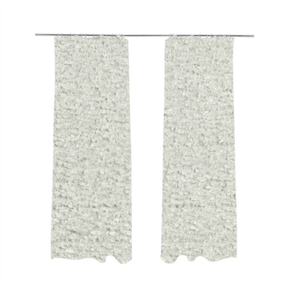 Hoover Boucle Recycled PET Material Off White Colour Upholstery Fabric CTR-1905 - Made To Measure Curtains