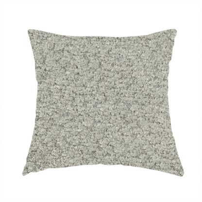 Hoover Boucle Recycled PET Material Silver Colour Upholstery Fabric CTR-1906 - Handmade Cushions